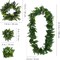 4 in 1 Green Hawaiian Party Garland Artificial Leaves Headband Lifelike Leaves Necklace Loop Bracelet